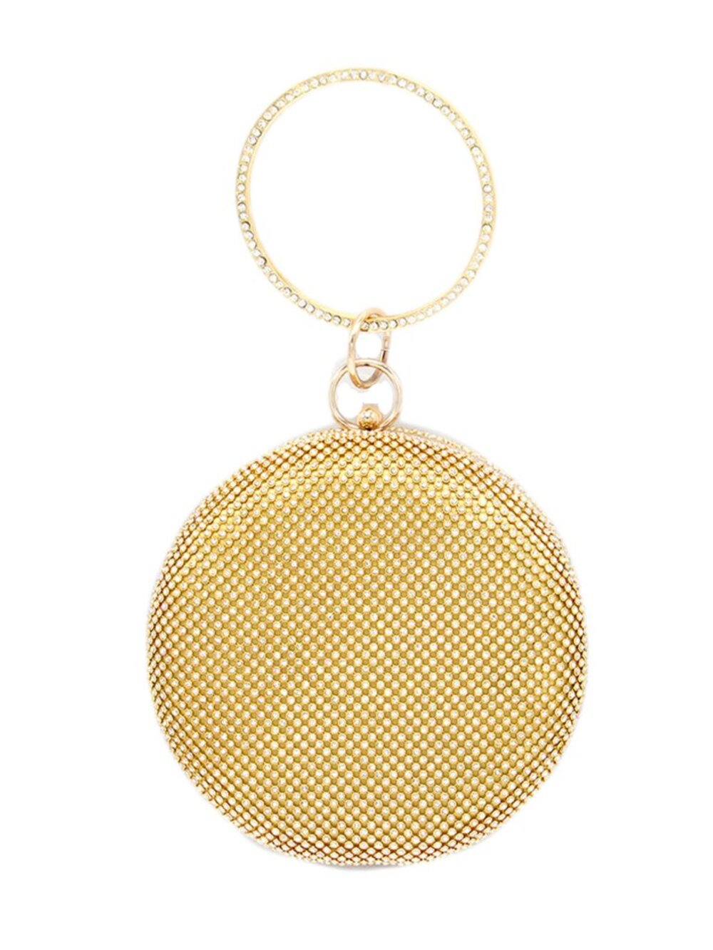 Tigerstars Bling Gold Round Evening Clutch Crossbody Bag
